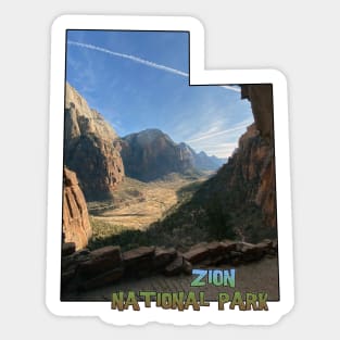 Utah State Outline - Zion National Park Sticker